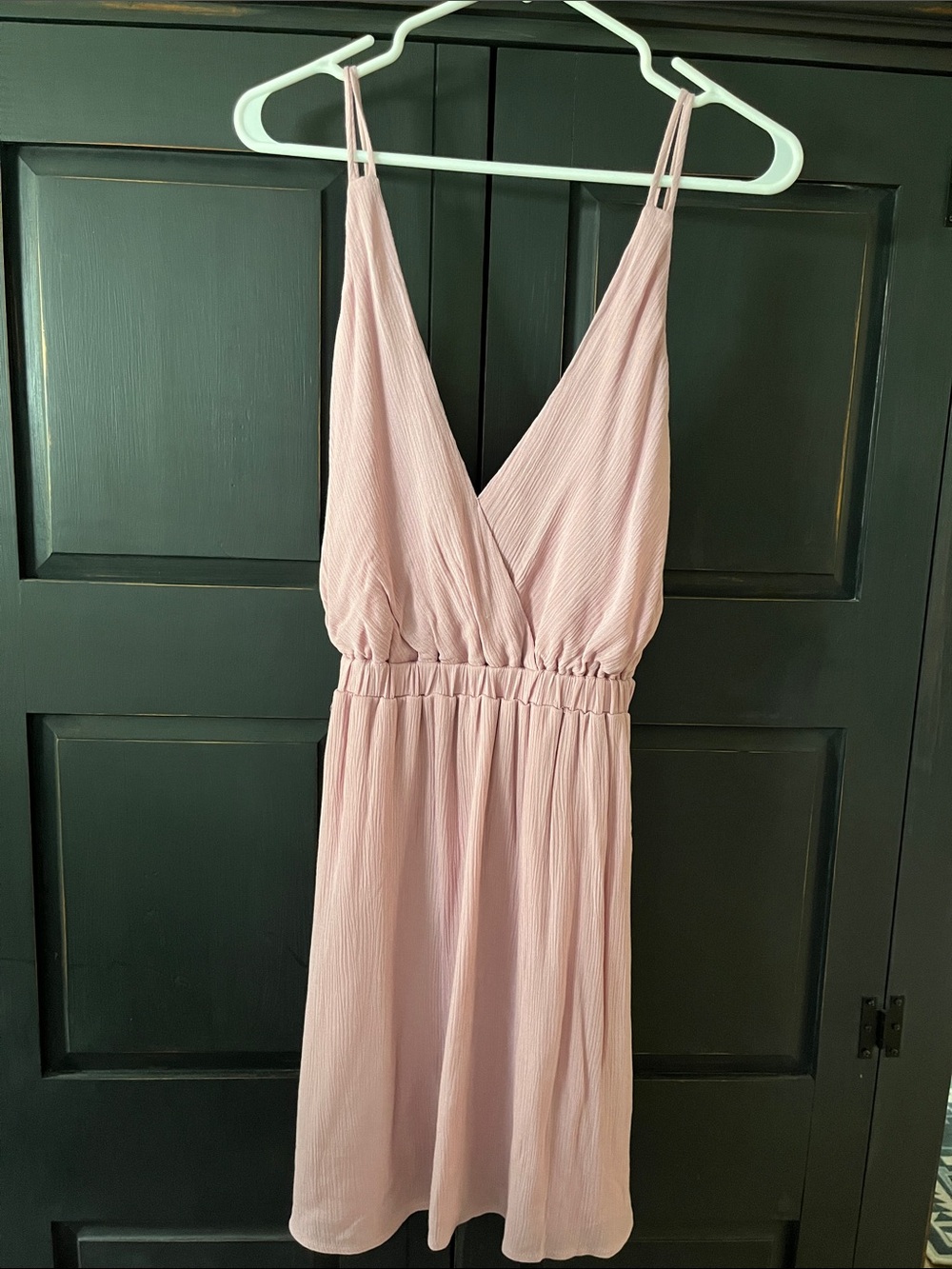 Sleeveless V-Neck Blush Pink Summer Dress